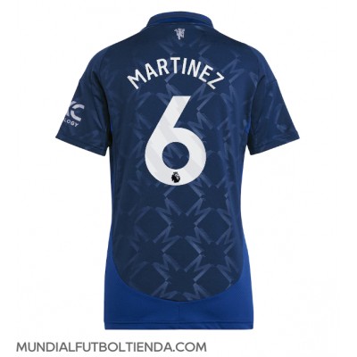 Camiseta Manchester United Lisandro Martinez #6 Segunda Equipación Replica 2024-25 para mujer mangas cortas Camiseta Manchester United Lisandro Martinez #6 Segunda Equipación Replica 2024-25 para mujer mangas cortas